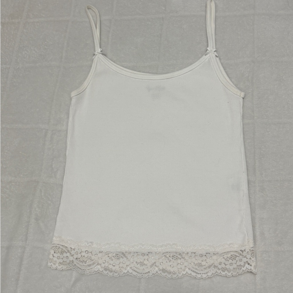 John Galt White Lace Cami Top